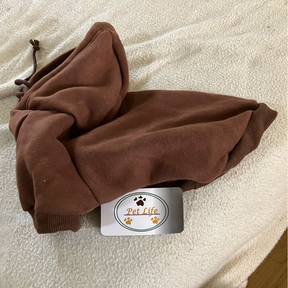 Pet Life Brown FleeceDog Hoodie NWT